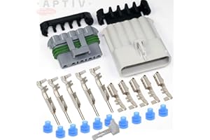 SDYAXCM Liphontcta Metri-Pack 280 Series 5-Conductor 30Amp Connector w/10 12,14,16,18,20 AWG (5 Pin) Housing Sealed Set (10 12 GA)