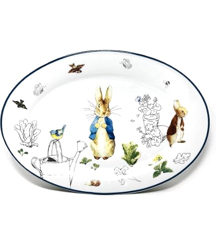 Golden Rabbit Set Da Bambino In Porcellana Smaltata 3 Pezzi – Peter Rabbit Annaffiatoio - 2