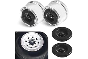 Zigeiya 2 PCS Axle Dust Caps, Cup Wheel Hub Grease Covers, 1.98" Bearing Dust Caps with Rubber Plugs, Universal Hub Accessori