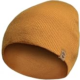 Timberland Men&rsquo;s Ribbed Pull-On No Cuff Beanie - Soft Rib Knit Winter Hat, Stretch Fit, Warm Classic Look, Suede Logo Clip