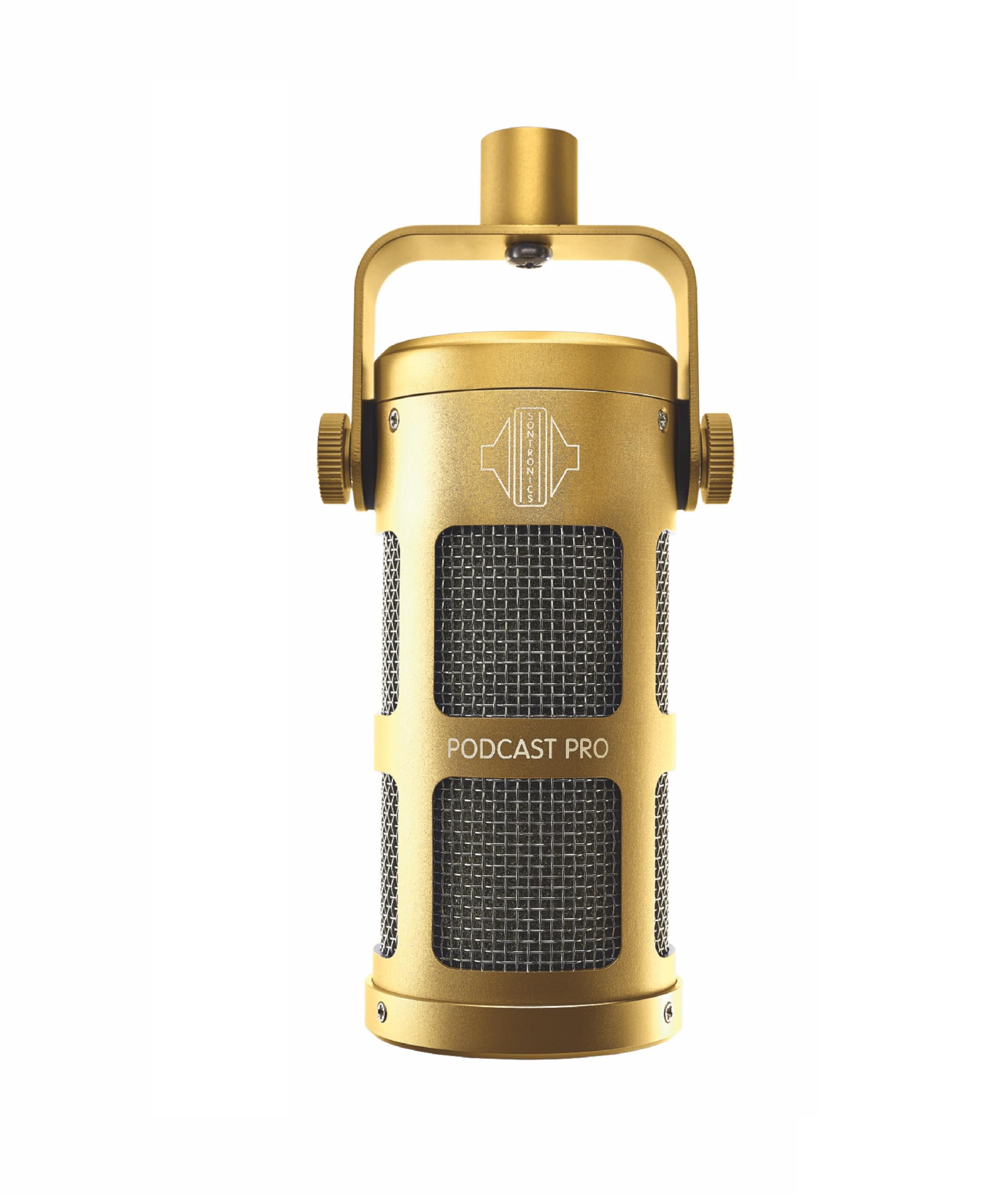 SONTRONICS PODCAST Professional Dynamic Mic for Podcast, Broadcast, Streaming, Gaming & VC - XLR Connection, No phantom Power Required - Lifetime Microphone Warranty - Designed & Built in UK – Gold