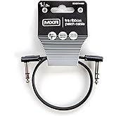 Jim Dunlop, 1/4-Inch Right Angle MXR Ribbon TRS Patch Cable 1 ft|0.3 m (DCISTR1RR)