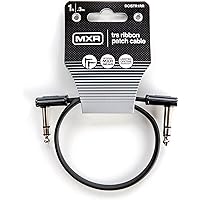 JIM DUNLOP MXR Ribbon TRS Patch Cable 1 ft|0.3 m, 1/4-Inch Right Angle, 30cm (DCISTR1RR)