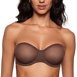 INLYRIC Women's Sheer Strapless Bras Mesh Sexy