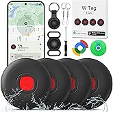 Air Tracker for Android or iOS, Tracker Tags-4 Pack Dual System Bluetooth Tracker Waterproof Work with iOS Find My and Google Find Hub App Finder for Wallets,Bags,Suitcases