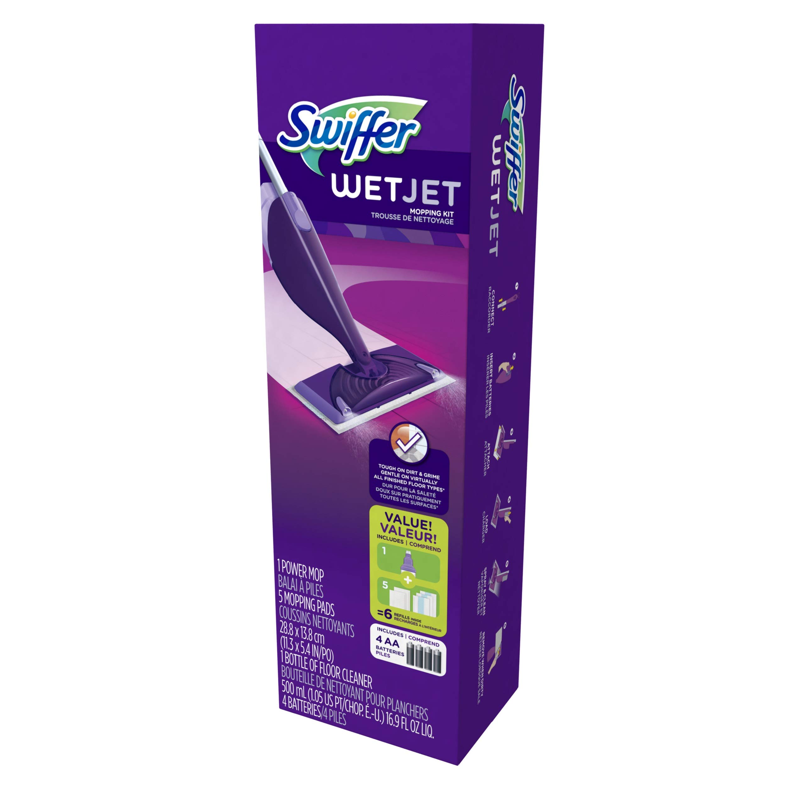 Swiffer WetJet Hardwood and Floor Spray Mop Cleaner Starter Kit