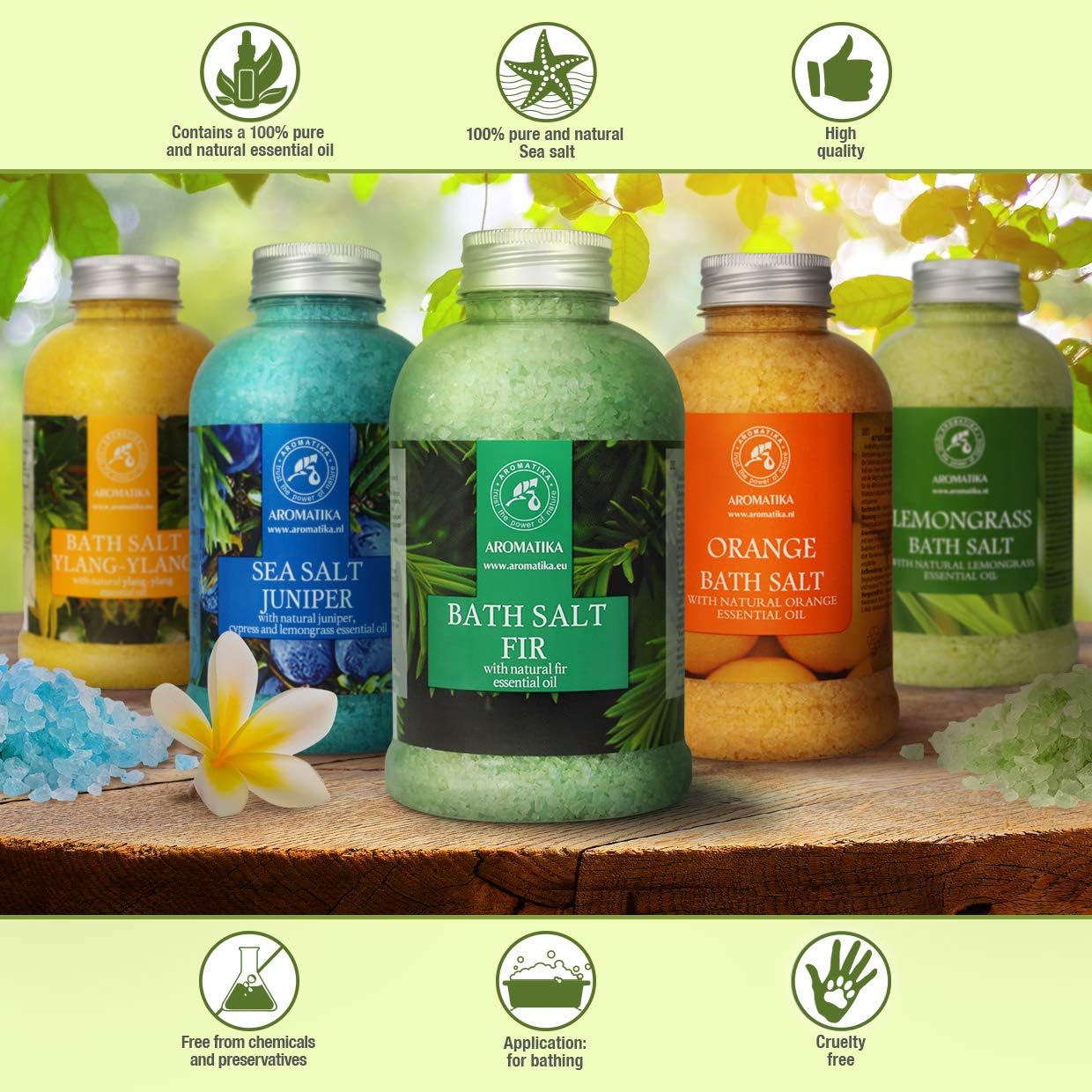 AROMATIKA Pine Bath Salts with Natural Fir Essential Oil - Image 3