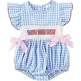 Yvowming Halloween Baby Girl Outfits Pumpkin Bubble Romper Newborn Thanksgiving Smocked Clothes Infant Checkered Bodysuit