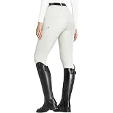 FitsT4 Sports Women's Full Seat Breeches High Waist Horse Riding Pants | Non-Slip Silicone Grip, Zipper Pockets, Belt Loops, 4-Way Stretch,for Horseback Riding Training &amp; Equestrian Competition
