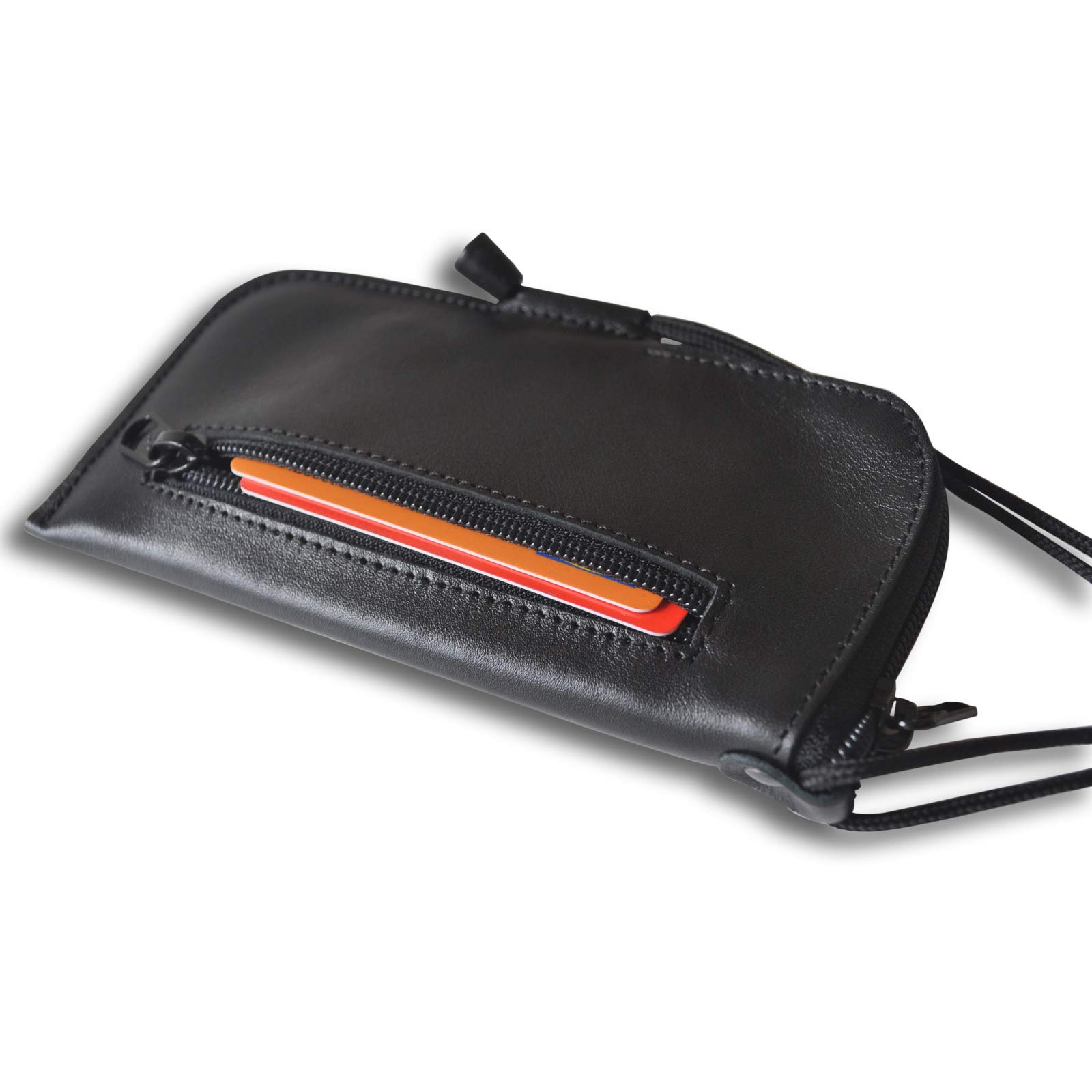 HAPPER STUDIO Small messenger bag, case purse with neck strap and zip pocket for iPhone 13 mini