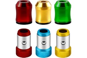 6Pcs Screwdriver Head Magnetic Ring, Screw Ring Set Removable Household Tool for Drills| Alloy Screw Holder for DIY Repair | 
