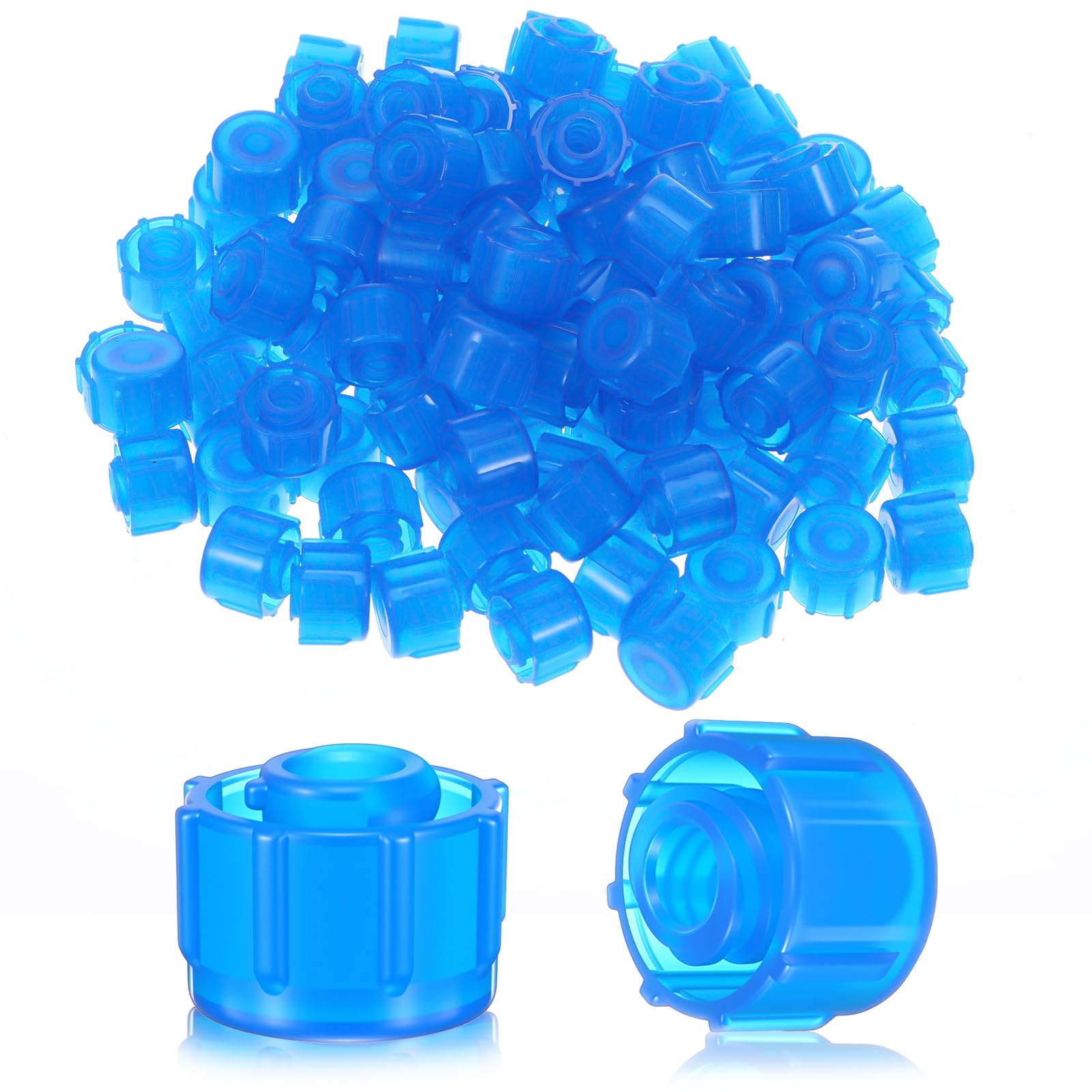 Photo 1 of 100 Pcs Syringe Caps, Easy Grip Syringe Tip Caps for Lock & Slip Syringes, No Needle luer Lock Cap for Feeding Tubes Lab Supplies