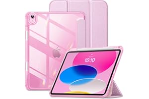 VIKESI for iPad 10th Generation Case 10.9 inch Released in 2022, Matte Slim Hard Back, Soft TPU Frame, Pencil Holder and Auto Sleep/Wake Cover for iPad 10 Gen - Pink