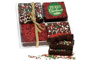 OMCOOKIE Christmas Gift Basket Chocolate Brownies Food Gift Individually Wrapped For Men Women Package | Nut Free | Kosher