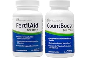 FAIRHAVEN HEALTH FertilAid for Men and CountBoost Combo - Male Fertility Supplement, Bar - Count, Motility & Morphology Support - Antioxidant & Specialty Vitamins for Male Fertility