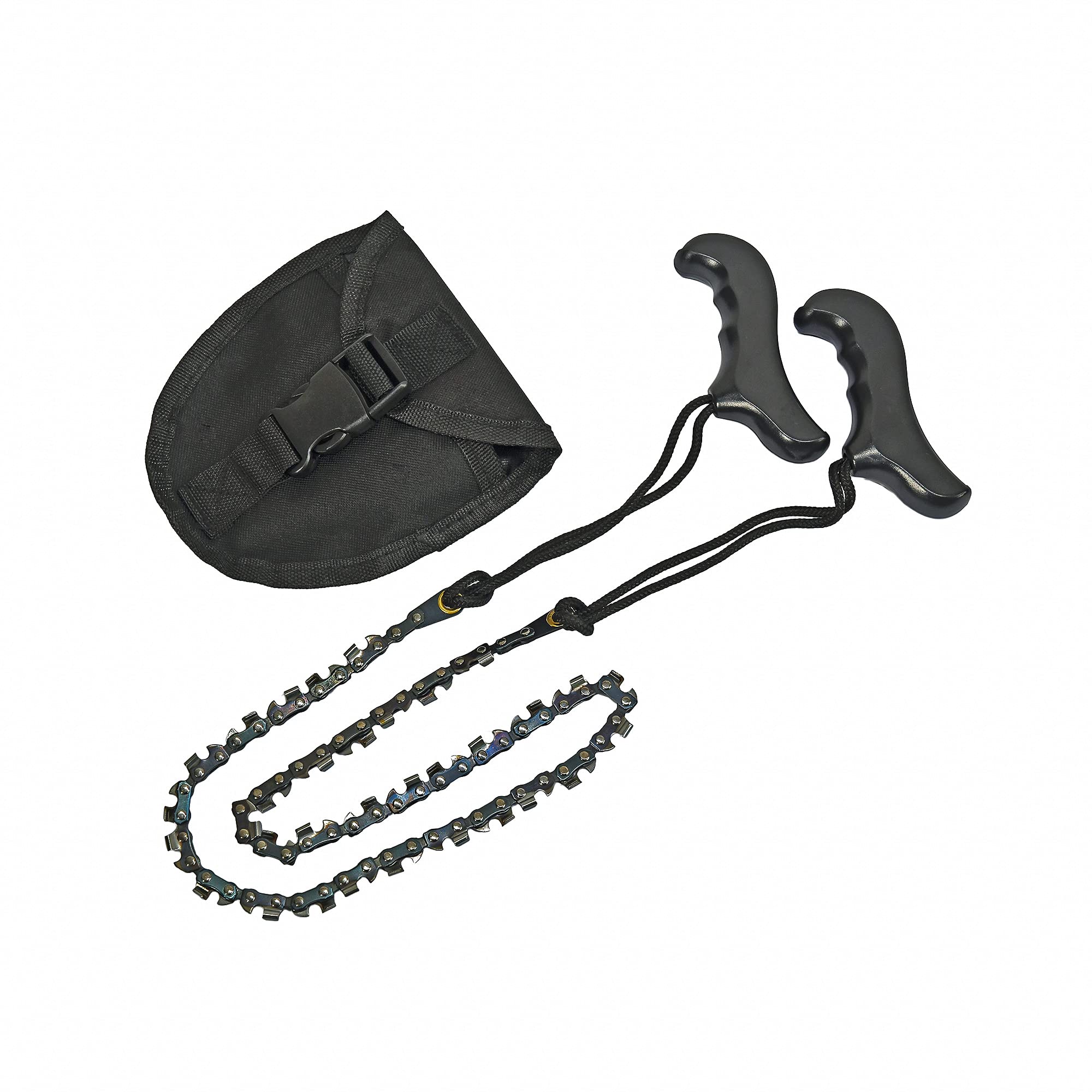 24 Inches Pocket Chainsaw with 33 Bi-Directional Cutting Teeth/Blades, Outdoor Survival Gear, Hand Saw, With Carry Pouch,For Camping,Hunting,Tree Branch Cutting,Hiking,BackPacking