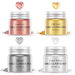Luster Dust Edible Set - 4 Colors Food Grade