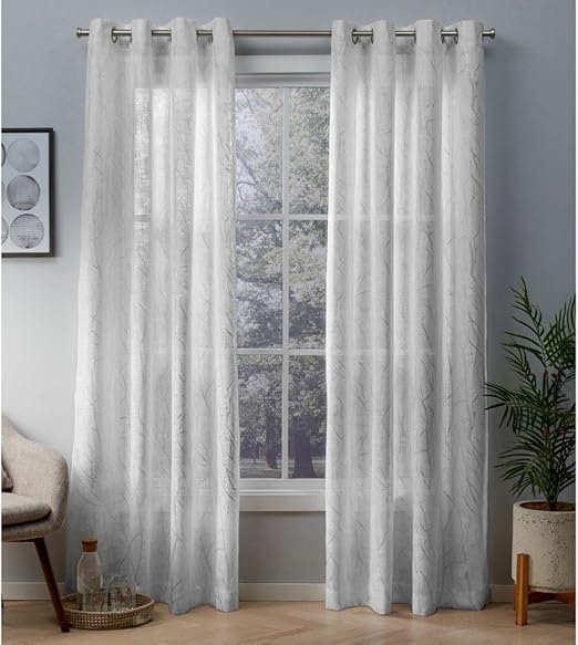 Amazon Com Exclusive Home Curtains Woodland Printed Metallic