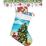 Santa Claus 1 PCS Christmas Stocking Easy to Hang Stockings Decor Stocking with Webbing Buckle for Xmas Party Christmas Decor