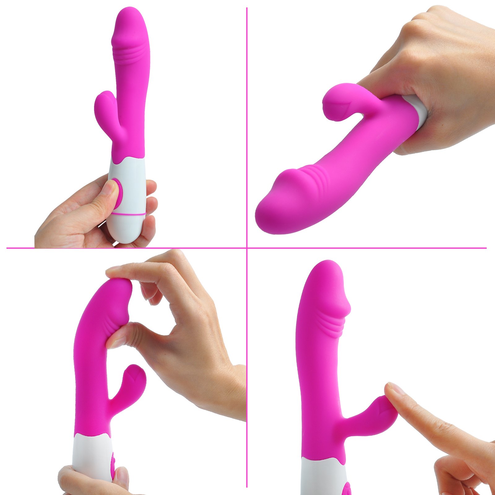 Tracy\'s Dog Vibratoren für Sie Silikonvibrator - Sexspielzeug für Frauen Zur Stimulation von Klitoris Und G-Punkt - Erotik Spielzeug, Dildo, Rabbit Vibrator Mit 30 Vibrationsstufen – Wasserfest