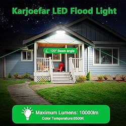 LED Flood Lights Outdoor, 100W 10000LM Outside Work
