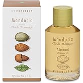 L'Erbolario Almond Massage Oil – Emollient and Softening Body Oil with Cold-Pressed Almond – Skin Nourishment for Delicate and Sensitive Skin - 4.2 oz