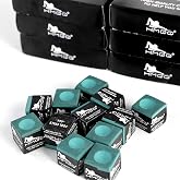 HMQQ Low-Dust Pool Cue Chalk, 12-Pack Billiard Chalk, 6 Color Options | Smooth, even tip coverage supports reliable grip and controlled cue-ball contact for home tables, bars, clubs and practice.