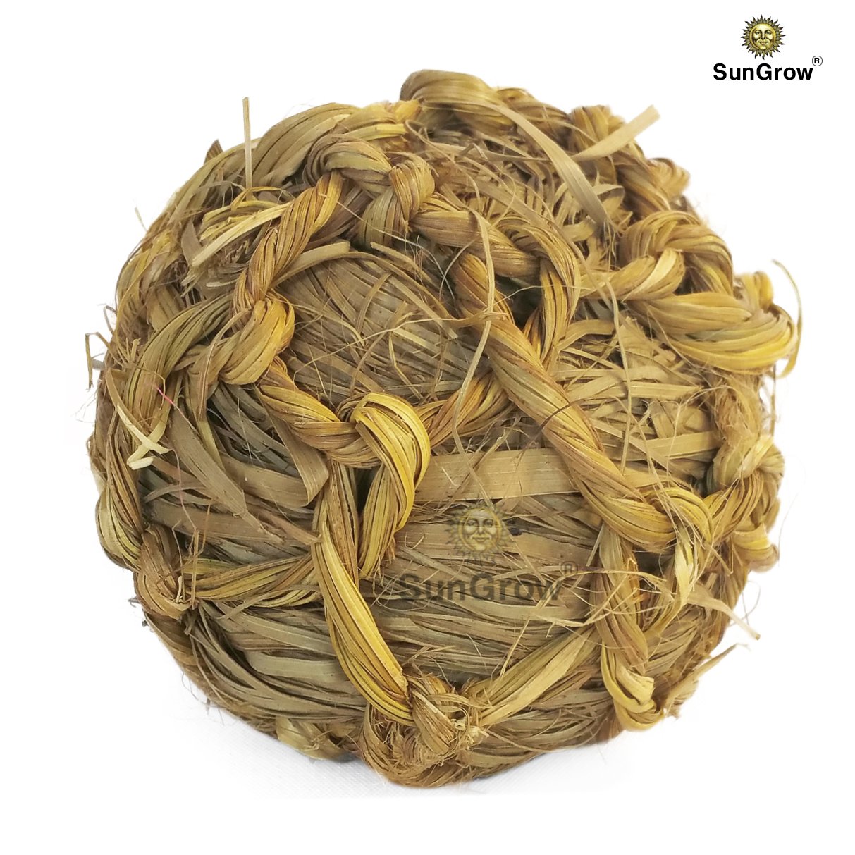 SunGrow Natural Seagrass Ball - Perfect & Safe Chewable Teething Toy for Rabbits, Cats, Hamsters, Gerbils & Birds : Healthy for Your Pet’s Gums & Teeth