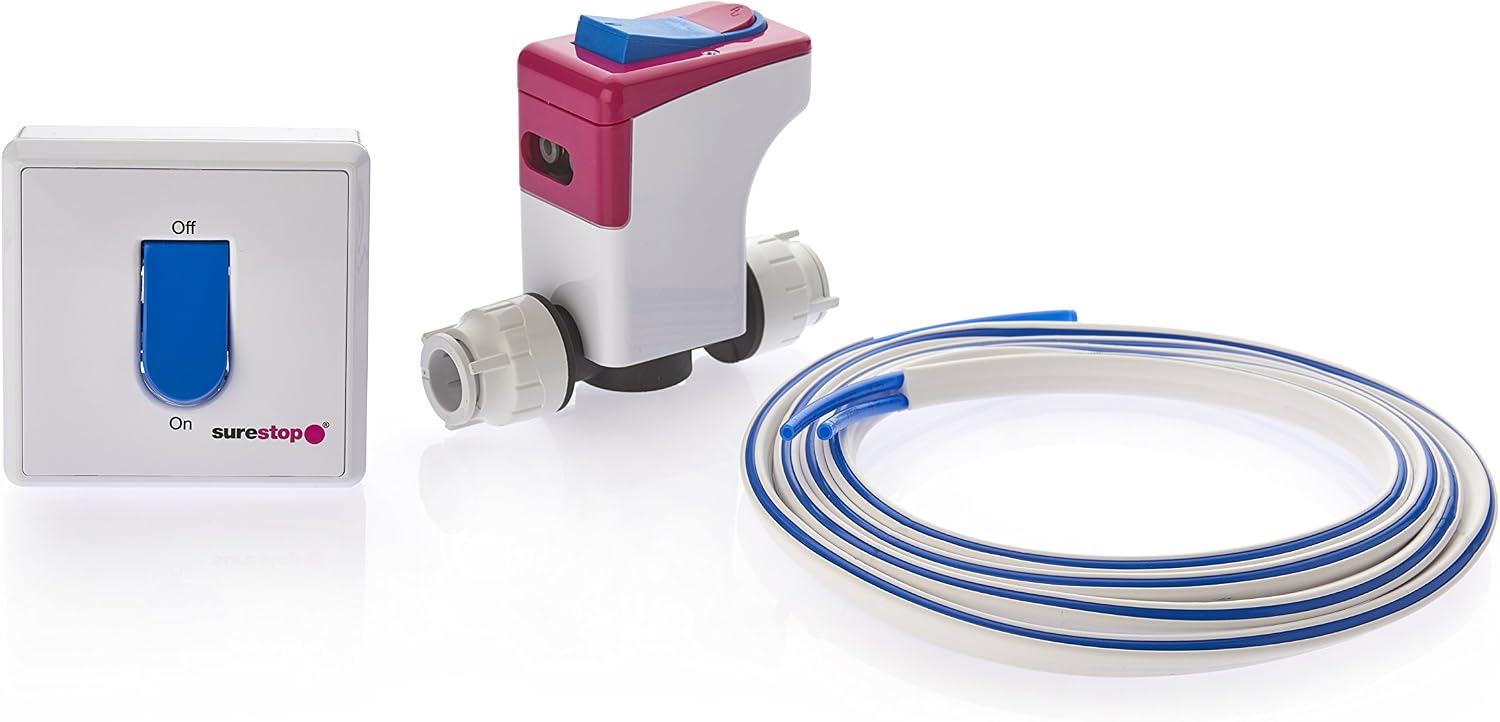 Surestop SS/15/RPL Stopcock with Remote Switch 15mm, White