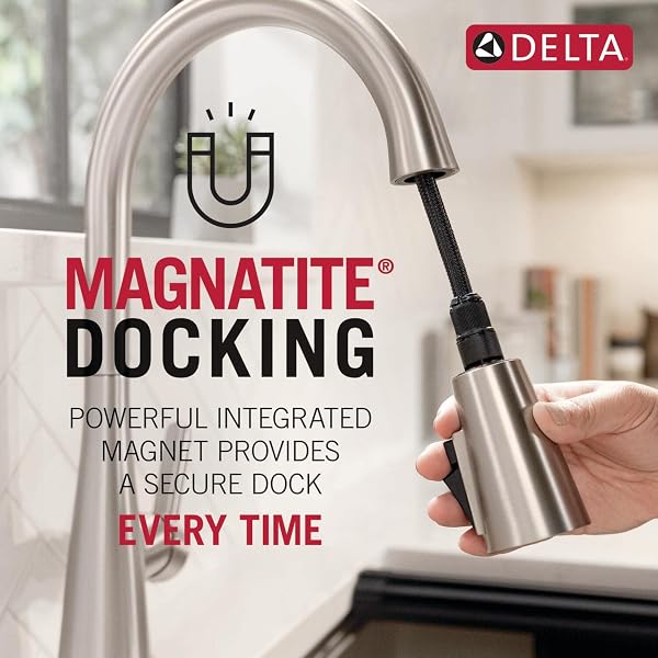 DELTA FINNRIDGE BRUSHED GOLD KITCHEN FAUCET WITH PULL DOWN SPRAYER, HIGH PRESSURE PROCLEAN SPRAY MODERN SINGLE HOLE KITCHEN SINK FAUCET, CHAMPAGNE BRONZE 19730LF-CZ