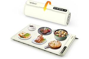 ZPPBL Warming Mat for Food -Electric Food Warming Tray (24"x16"), Rapid Full-Surface Heating, Portable & Rollable Versatile Food Warmer for Countertop, Perfect for Gatherings, Parties &Everyday Use