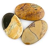 CRYSTALIS Wholesale 3pcs Natural Mariposite Loose Gemstone Bulk Cabochons Jewelry Making Supply, Chakra & Healing Polished Stones, Wire Wrapping, DIY, Gem Collection