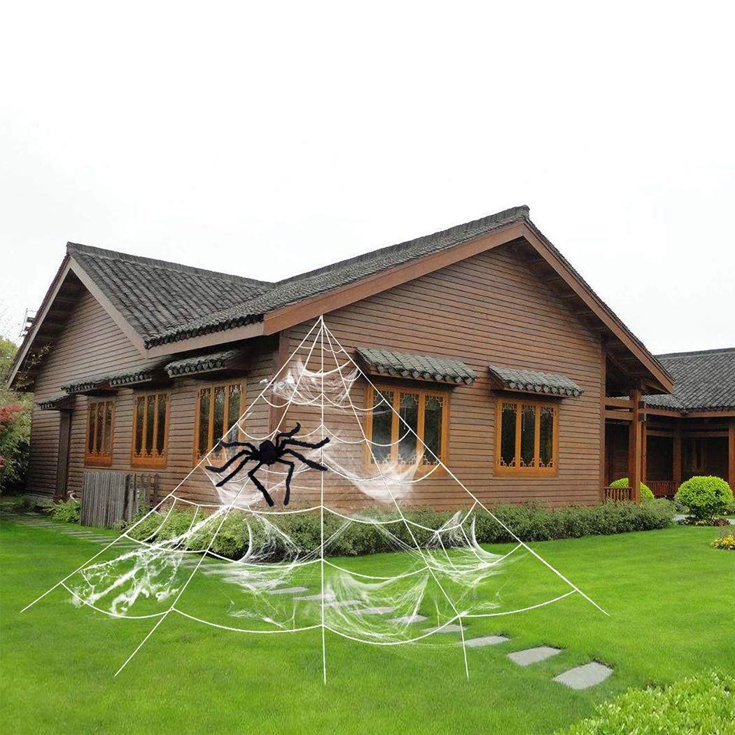 ZOYLINK Halloween Spider Web Set Decorativo de Halloween Prop Disfraz Prop para decoración de Patio