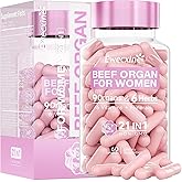 Ewecxine Beef Organ Supplement for Women | 9-Organ Formula with Herbal Support, Liver, Uterus, Ovary, Heart & Kidney for Feminine Balance & Energy | New Zealand Grass-Fed | 60 Capsules