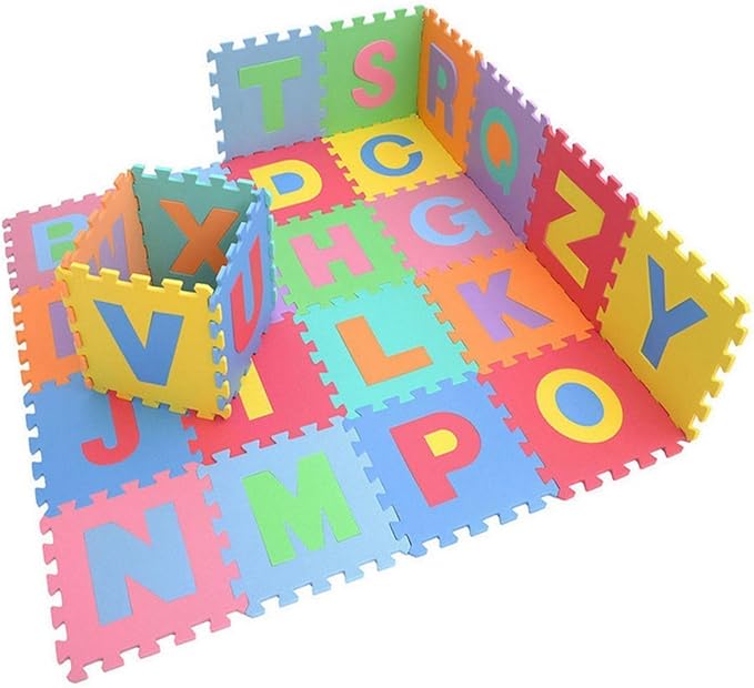 Tapete de Juego Tapete para Niños Lavillede Puzzle Mat 36 Letras y