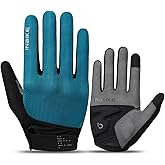INBIKE Cycling Gloves for Men Women, Shock-Absorbing Memory Gel Padded Biking Gloves, Bicycle Breathable Touchscreen Reflective Full Finger Bike Gloves