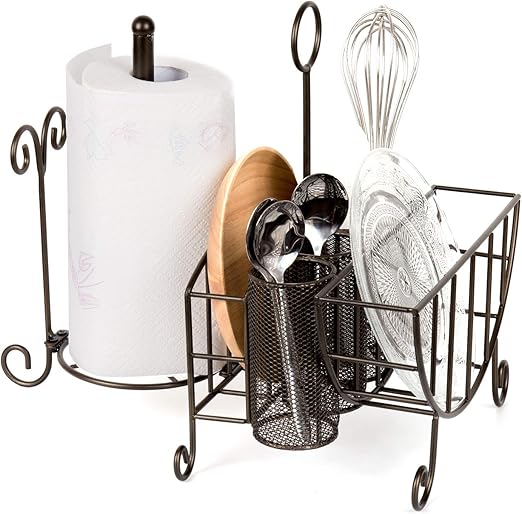 VANRA Metal Rack Flatware Caddy Buffet Caddy Organizer for