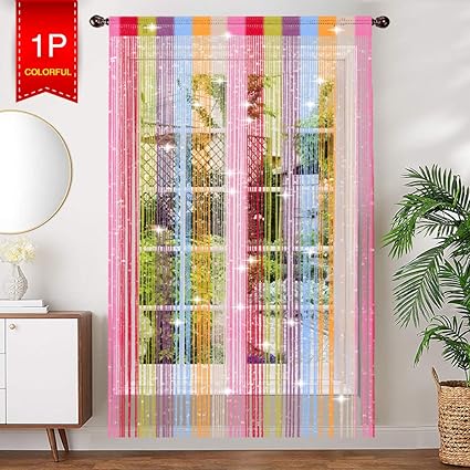 Aizesi String Door Curtains Panel Fly Screen Curtain Doorways