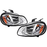 Yunnergo Halogen Headlight Assembly Compatible with M-2 M2 2002-2018 Chrome | Left Right Pair Set Headlamps w/Bulbs Replace A06-51039-002 A06-51039-000 A06-35853-000 A06-75732-004