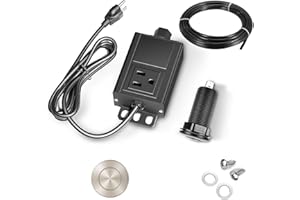 BVOPLME Garbage Disposal Air Switch Kit, Garbage Disposal Button, Kitchen Garbage Disposal Switch Button, Sink Top Waste Disposer On/Off (Brushed Stainless Steel)