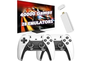 ANYANDO Retro Gaming Console, Plug and Play Video Game Console Built in 40000+ Games,28 Classic Emulators, 4K High Definition HDMI Output for TV with Dual Controllers