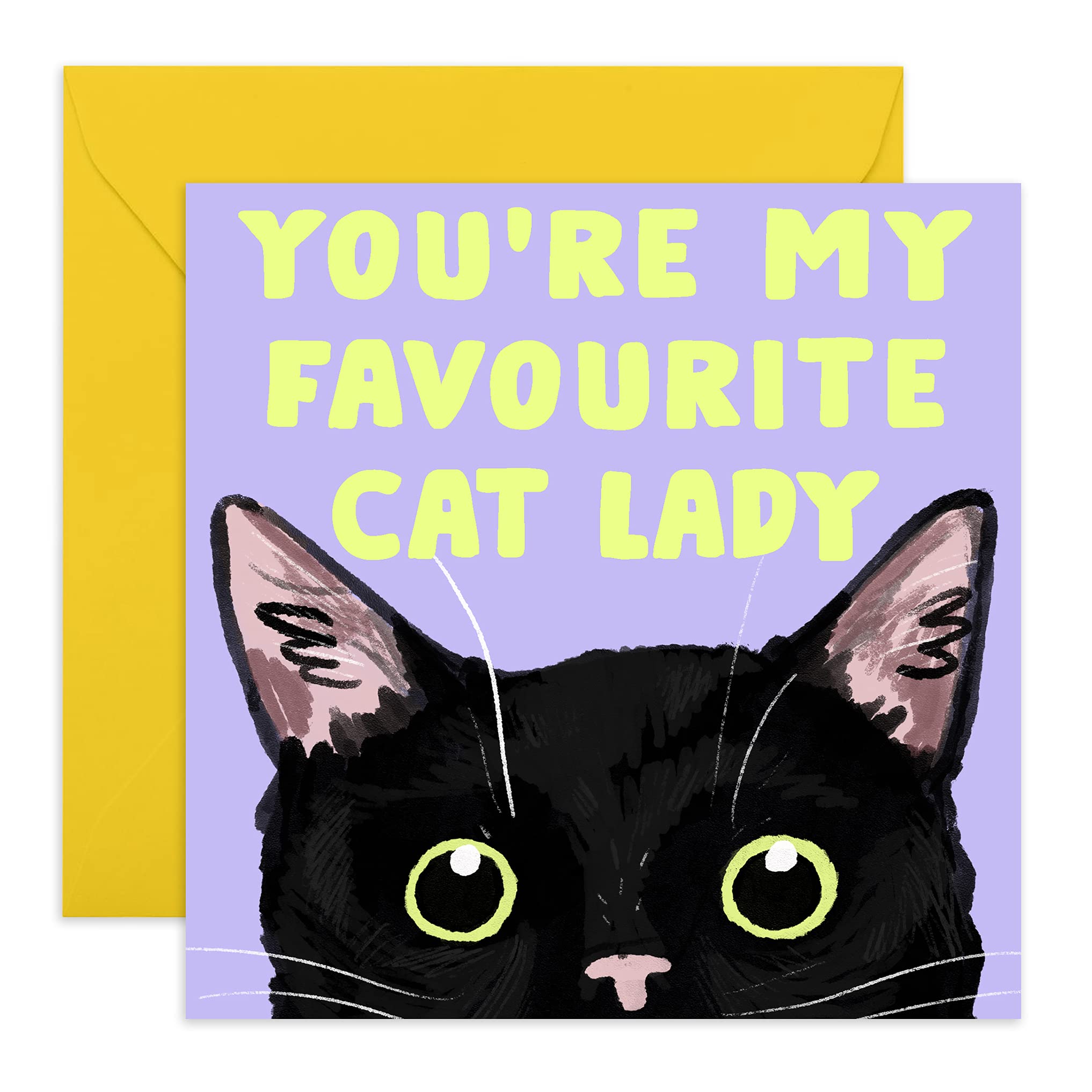 Central 23 - Funny Birthday Card for Her - 'You're My Favourite Cat Lady' - Valentine's Card for Female Friends - Comes with Fun Stickers