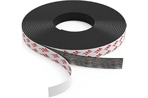 WOIRON Magnetic Tape, Magnet Tape Roll with 3M Strong Adhesive Backing, Perfect for Craft DIY Projects, Whiteboards and Fridge Organization (0.5" Wide X15 Feet)
