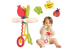 WANNA MAGIC Baby Sensory Montessori Toys with 3PCS Suction Cup Spinner Toys for 6-12-18 Months Silicone Teething baby toy Car Seat Airplane Travel Toddler Boy &Girl Toddler Easter Basket Stuffers Birthday Gift