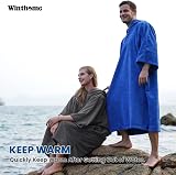 Winthome Changing Bath Robe Surf Poncho Towel Hooded M Classic Blue view 3