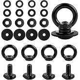 T Track Mount Tie Down Anchor for Roof Rack, M8 Heavy Duty Ring Shaped Eye Bolt, Stainless Steel T Bolt Eye Nut Tie Down Rings for Holding Bungee Cord, Ropes, Hooks