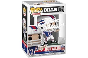 Josh Allen #169 Facsimile Signed Reprint Laser Autographed Funko POP! Football NFL: Buffalo Bills Figurine with Protector Cas