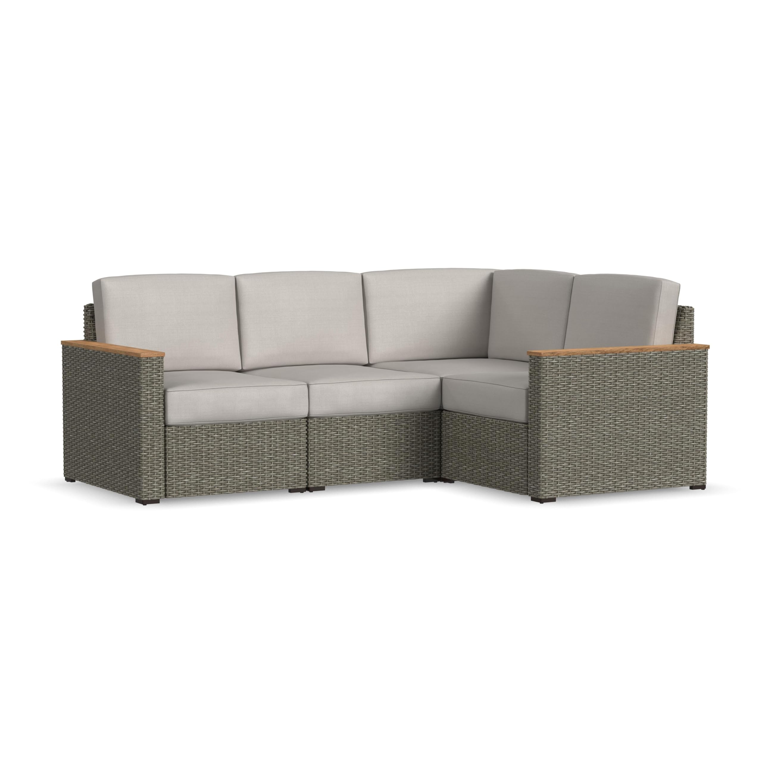 Homestyles 6801-40 4 Boca Raton Outdoor Sectional Sofa Seating ...