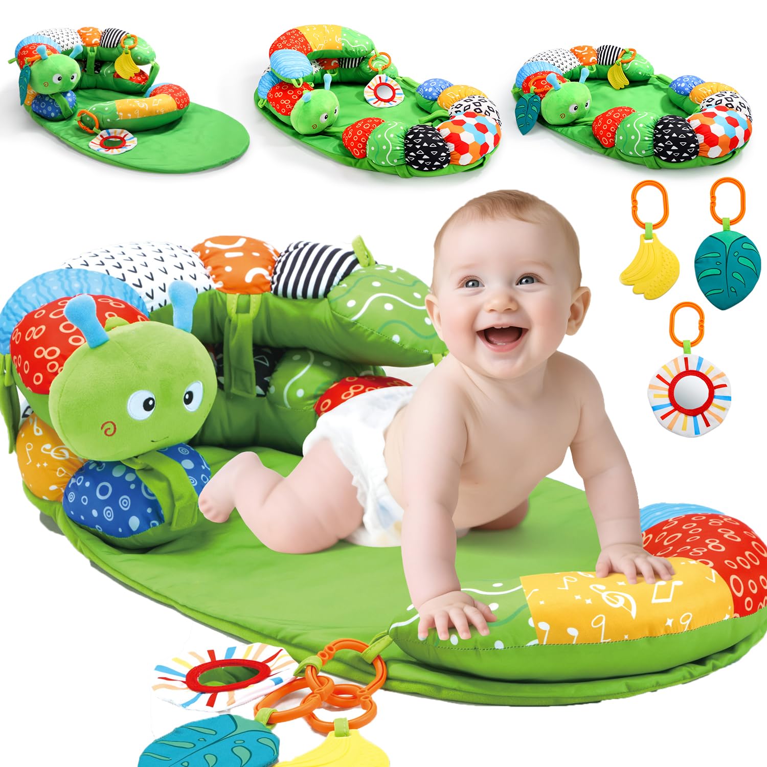 Photo 1 of ***(MISSING PARTS SELLING AS IS)*** Tummy Time Pillow Mat for Baby, Play Mat for Newborns, Play Mat with Soft Baby Toys, Christmas Gifts for Babies Boy Girl