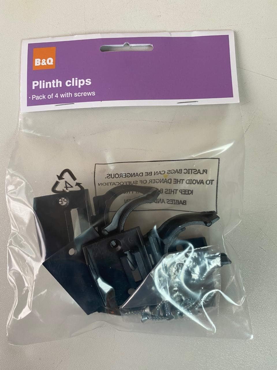 B&Q Plinth Clips with Attaching Bracket Includes Fixing Screws (1x
